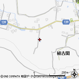 熊本県菊池市植古閑454周辺の地図