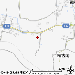 熊本県菊池市木柑子153周辺の地図