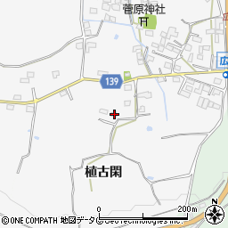 熊本県菊池市植古閑439周辺の地図