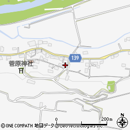 熊本県菊池市木柑子296周辺の地図