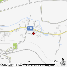 熊本県菊池市木柑子209周辺の地図