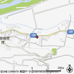熊本県菊池市木柑子307周辺の地図