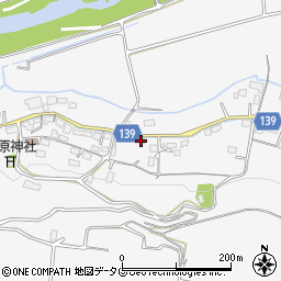 熊本県菊池市木柑子307周辺の地図