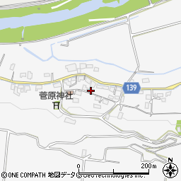 熊本県菊池市木柑子290周辺の地図