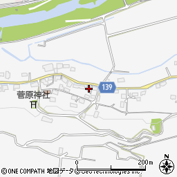 熊本県菊池市木柑子295周辺の地図