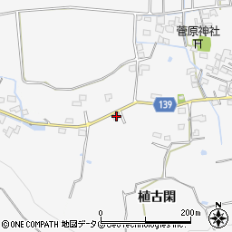 熊本県菊池市植古閑448周辺の地図