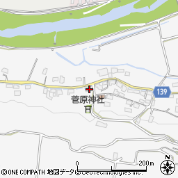 熊本県菊池市木柑子434周辺の地図