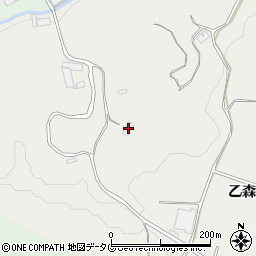 熊本県菊池市乙森北551-2周辺の地図