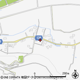 熊本県菊池市木柑子212周辺の地図