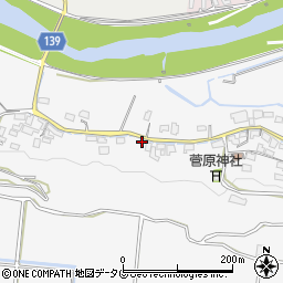 熊本県菊池市木柑子443周辺の地図