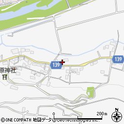 熊本県菊池市木柑子309周辺の地図