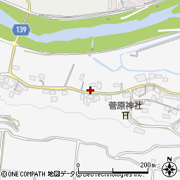 熊本県菊池市木柑子419周辺の地図