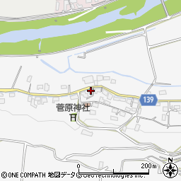 熊本県菊池市木柑子286周辺の地図