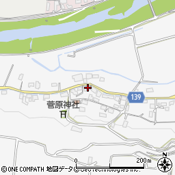 熊本県菊池市木柑子289周辺の地図