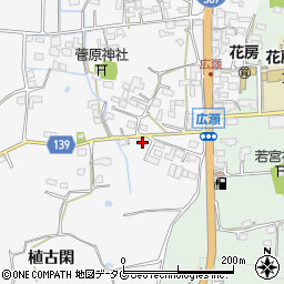 熊本県菊池市植古閑405周辺の地図