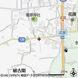 熊本県菊池市植古閑406周辺の地図