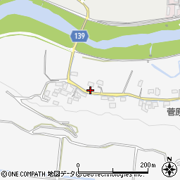 熊本県菊池市木柑子387周辺の地図