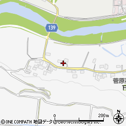 熊本県菊池市木柑子390周辺の地図