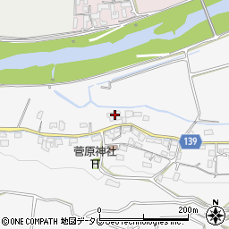 熊本県菊池市木柑子349周辺の地図