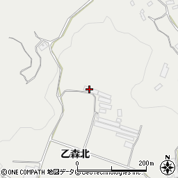 熊本県菊池市乙森北285周辺の地図