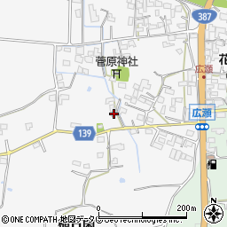 熊本県菊池市植古閑383-3周辺の地図