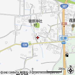 熊本県菊池市植古閑387周辺の地図