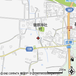 熊本県菊池市植古閑384周辺の地図