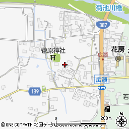 熊本県菊池市植古閑162周辺の地図