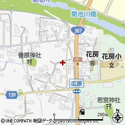 熊本県菊池市植古閑142周辺の地図