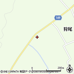 熊本県阿蘇市狩尾752周辺の地図