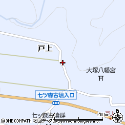 大分県竹田市戸上周辺の地図