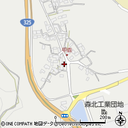 熊本県菊池市甲森北周辺の地図