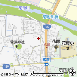 熊本県菊池市植古閑195周辺の地図