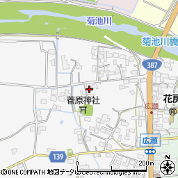熊本県菊池市植古閑203周辺の地図