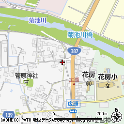 熊本県菊池市植古閑196周辺の地図