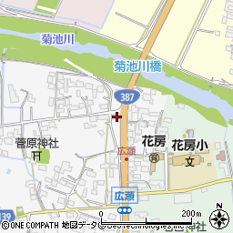熊本県菊池市植古閑116周辺の地図