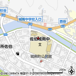 佐伯市立佐伯城南中学校周辺の地図