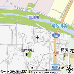 熊本県菊池市植古閑86周辺の地図