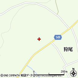 熊本県阿蘇市狩尾1092周辺の地図