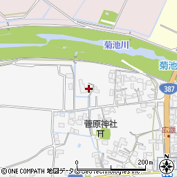 熊本県菊池市植古閑68周辺の地図