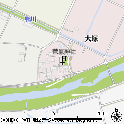 熊本県菊池市大塚23周辺の地図