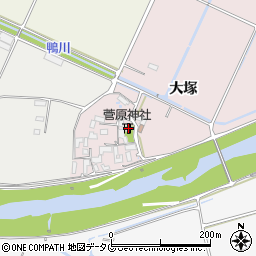 熊本県菊池市大塚24周辺の地図