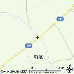 熊本県阿蘇市狩尾1017周辺の地図