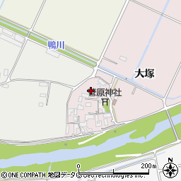 熊本県菊池市大塚19周辺の地図