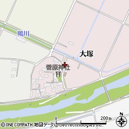 熊本県菊池市大塚29周辺の地図