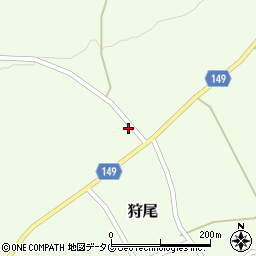 熊本県阿蘇市狩尾1024-9周辺の地図