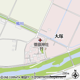 熊本県菊池市大塚17周辺の地図