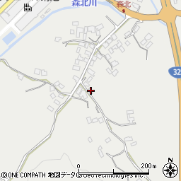 熊本県菊池市乙森北116-1周辺の地図