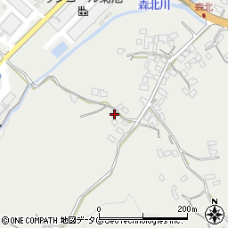 熊本県菊池市乙森北又周辺の地図