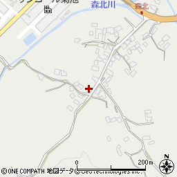 熊本県菊池市乙森北121周辺の地図